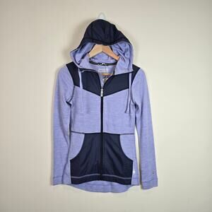 Smartwool Womens Size XS Thermal Merino Active Hoodie Purple Mist Heather Zip